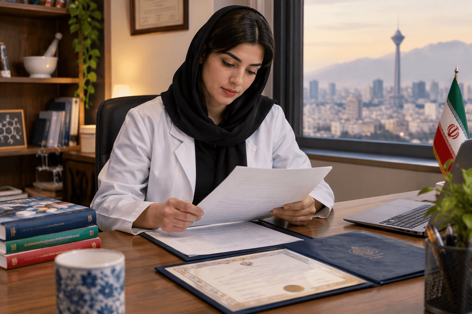فارغ التحصیل داروسازی چین در حال بررسی مدارک برای معادل سازی داروسازی چین در ایران
